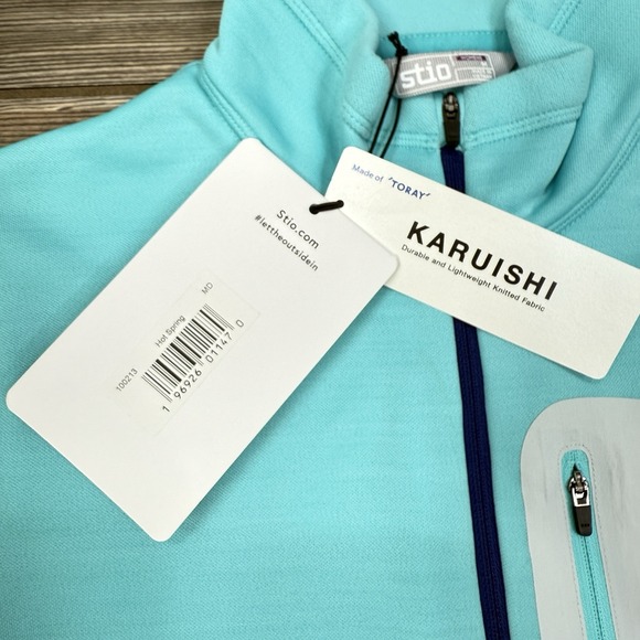 Stio Women's Gannett Peak Half Zip Fleece Pullover Blue Size‎ Medium NEW - Picture 7 of 12